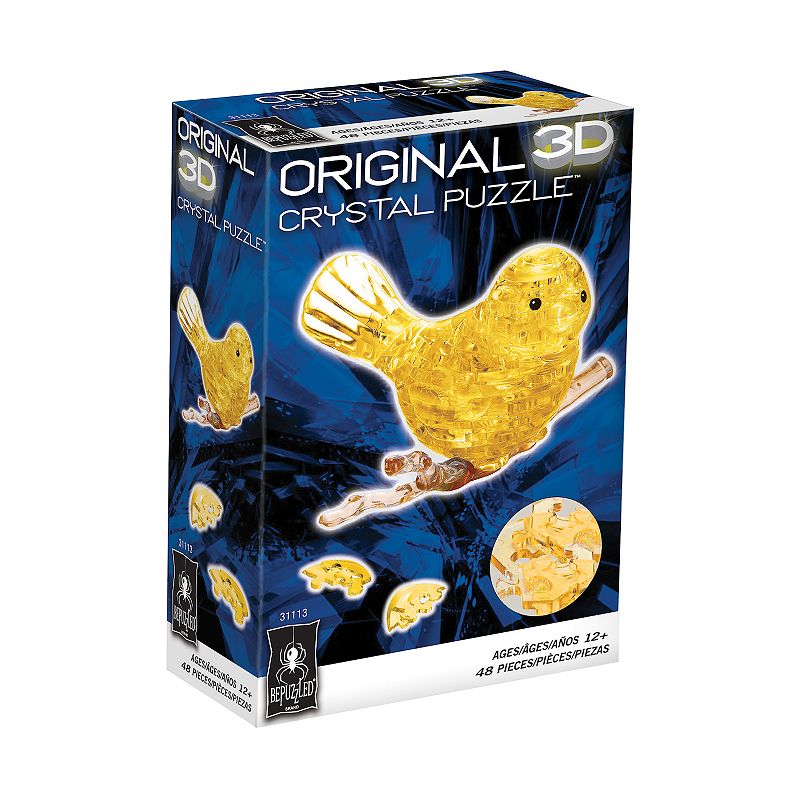 62943201 BePuzzled 3D Yellow Bird Crystal Puzzle sku 62943201