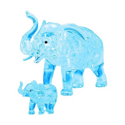 BePuzzled Elephant and Baby Standard Crystal 3D Puzzle