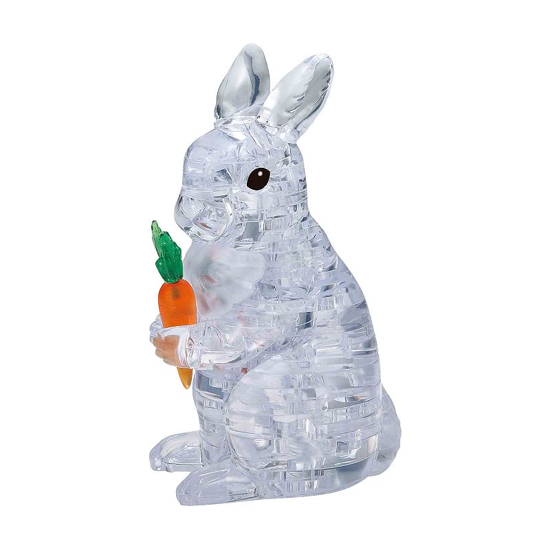 BePuzzled 3D Rabbit Crystal Puzzle, White