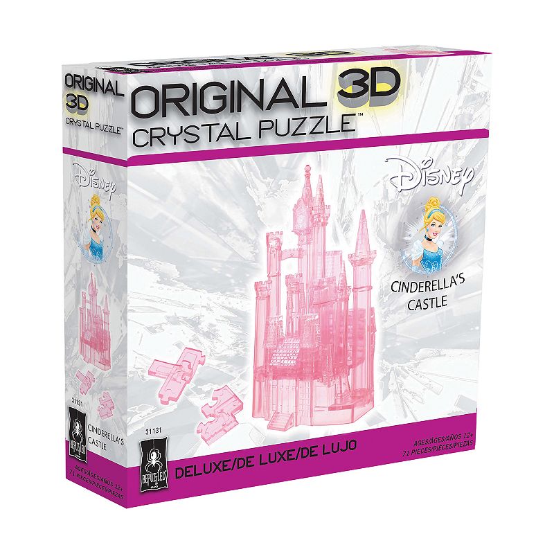 Disneys Cinderellas Castle Deluxe Crystal Puzzle by BePuzzled, Pink