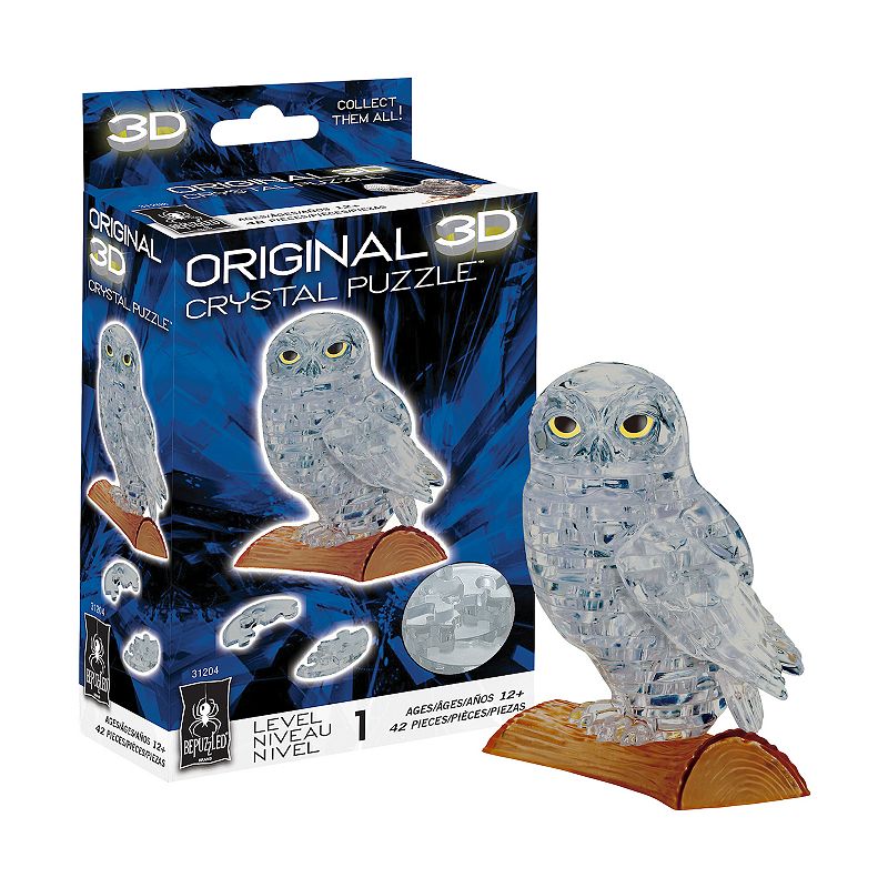 BePuzzled Owl Crystal Puzzle, Grey