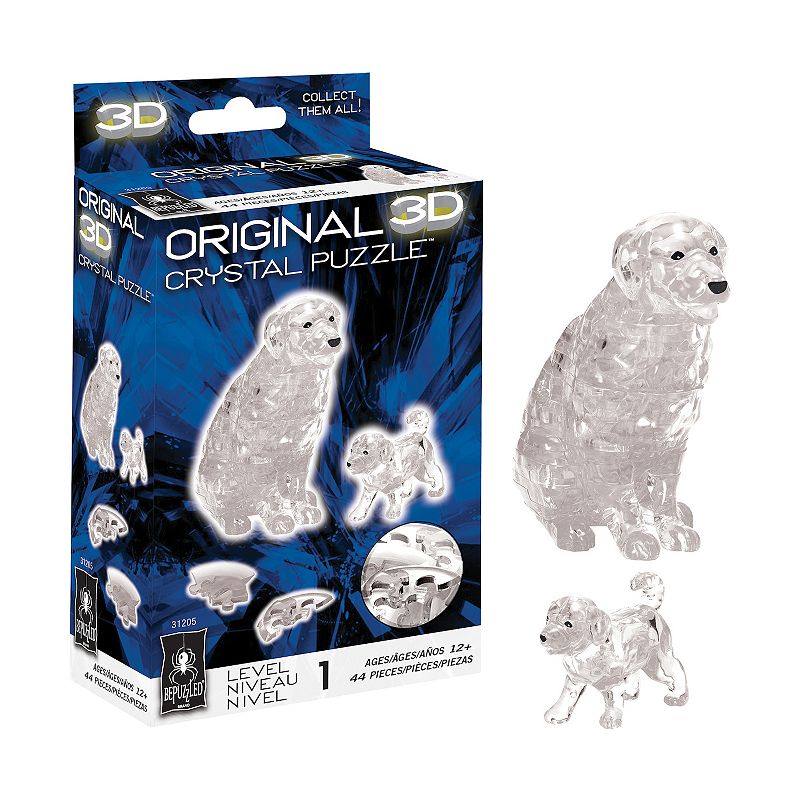 BePuzzled Dog & Puppy Crystal Puzzle, White