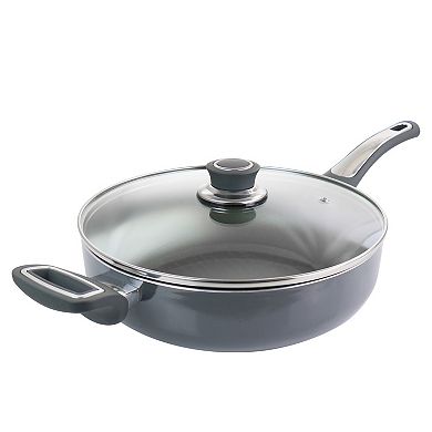 Oster Cocina 3.5 Quart Aluminum Saute Pan with Lid