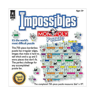 BePuzzled Hasbro Impossibles Monopoly Puzzle