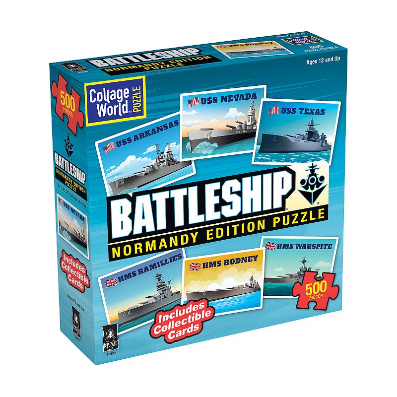 BePuzzled Battleship Collage World Puzzle, Multicolor