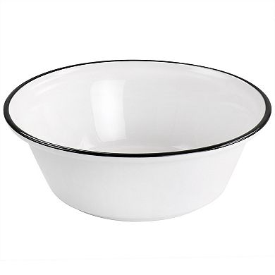 Gibson Home Black Rimmed Fine Ceramic 16 Piece Dinnerware Set