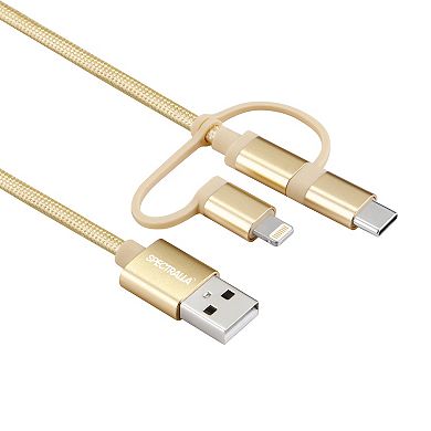 Love Ellie 3-in-1 Lightning USB-C Charging Cable 6 ft.
