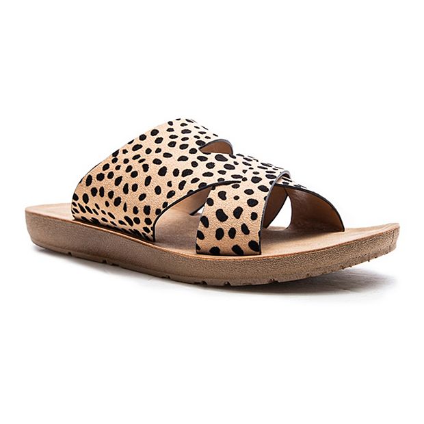 Qupid on sale leopard slides