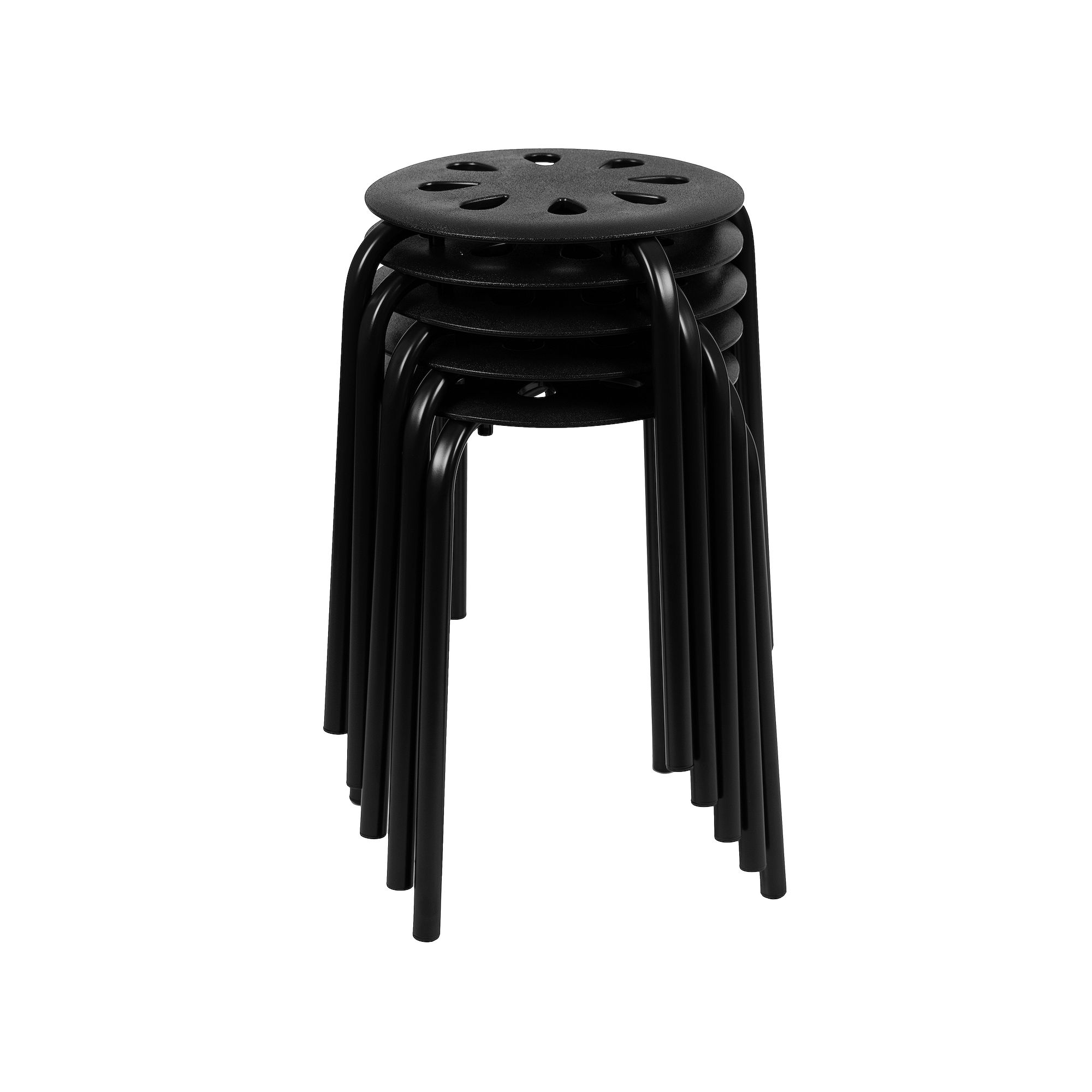 Flash Furniture Bailey Nesting Stack Stool 5-piece Set, Black