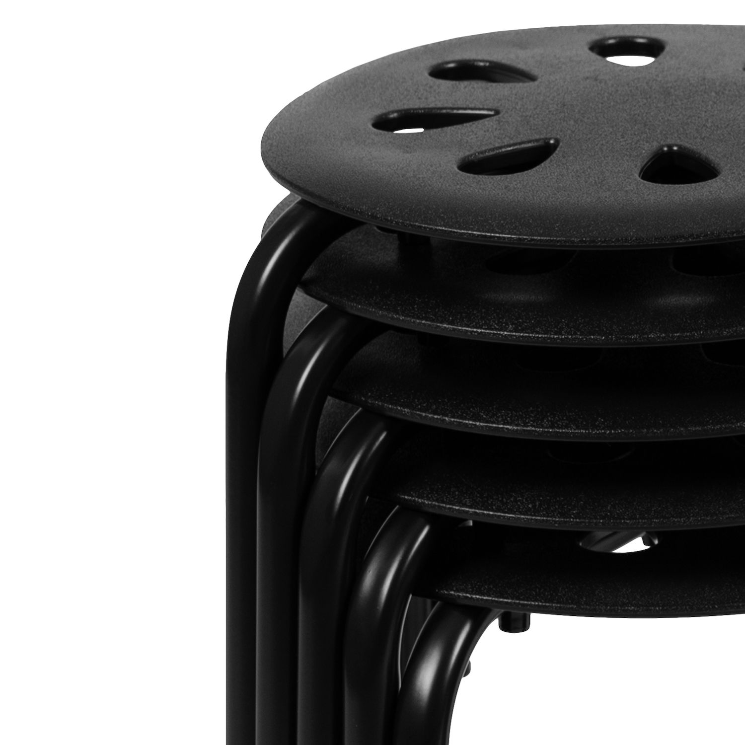 Flash Furniture Bailey Plastic Nesting Stack Stools, 17.5Height, Assorted Colors (5 Pack)