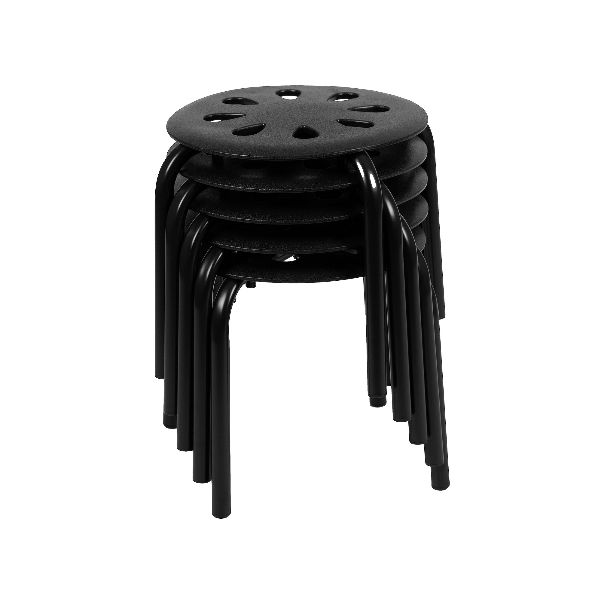 Kids Flash Furniture Bentley Nesting Stack Stool 5-piece Set, Black