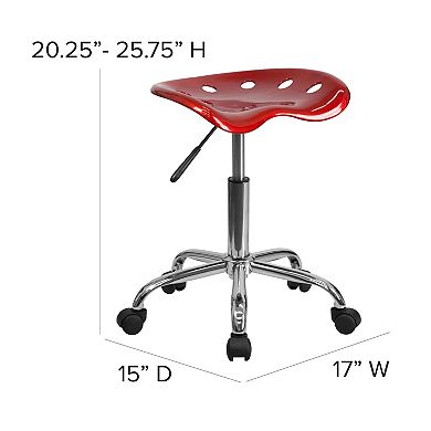 Flash Furniture Taylor Wine Red Tractor Seat Stool