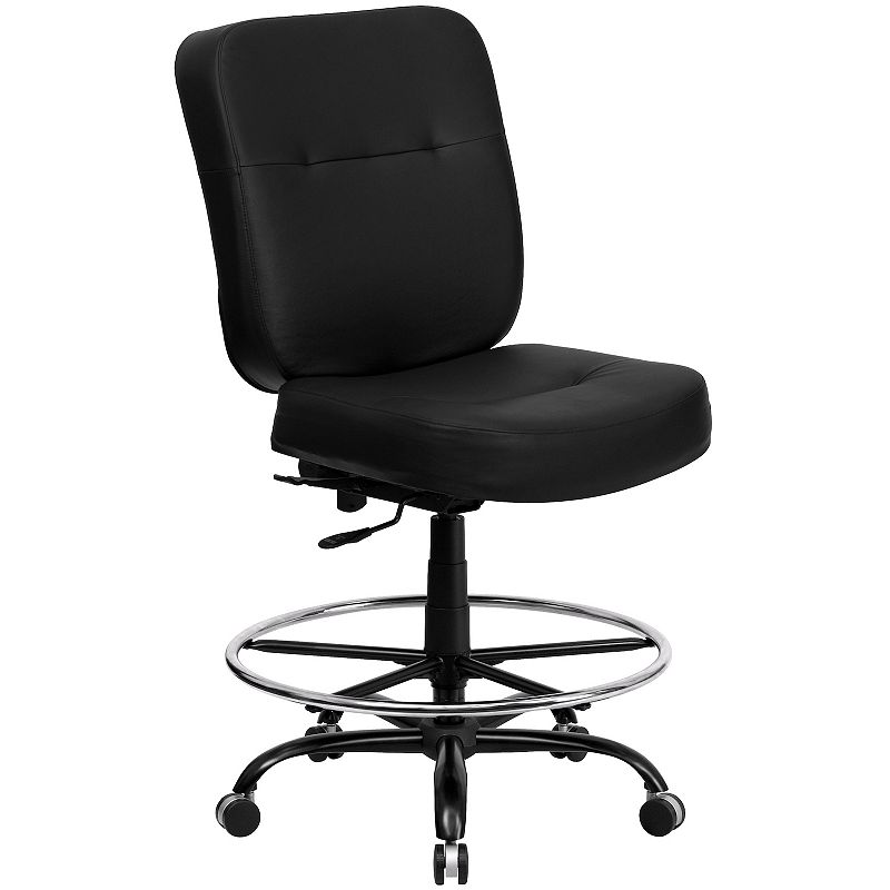 Flash Furniture Big & Tall Ergonomic Black Drafting Desk Chair