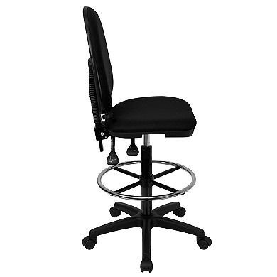 Flash Furniture Lenora Adjustable Mid-Back Ergonomic Drafting Desk Chair