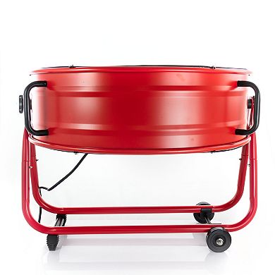 Vie Air 24 Inch Commercial Floor Drum Fan in Red