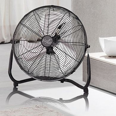 Vie Air 14 Inch Industrial High Velocity Heavy Duty Metal Floor Fan with 3 Speed Settings