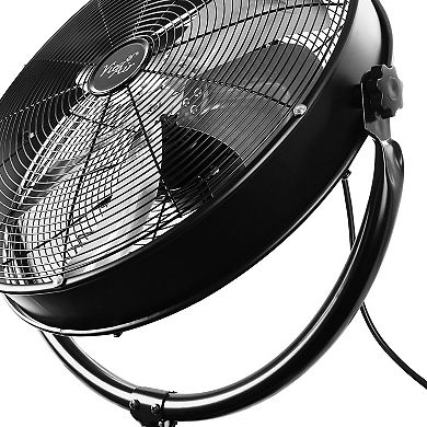 Vie Air 20 Inch Industrial 3 Speed Heavy Duty Powerful and Quiet Metal High Velocity 360 Degree Tilting Pedestal Drum Fan