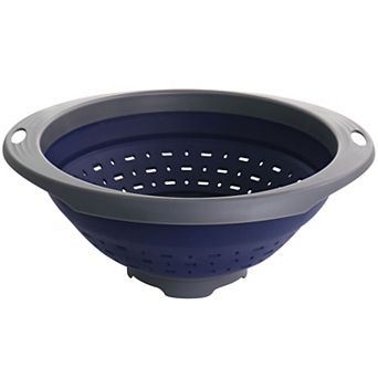 Oster Cocina Bluemarine Collapsible Polypropylene Colander in Navy