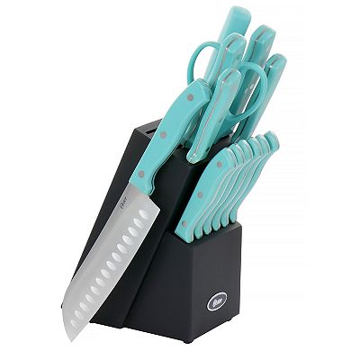 Oster Cocina Evansville 14 Piece Stainless Steel Cutlery Set in Light Blue