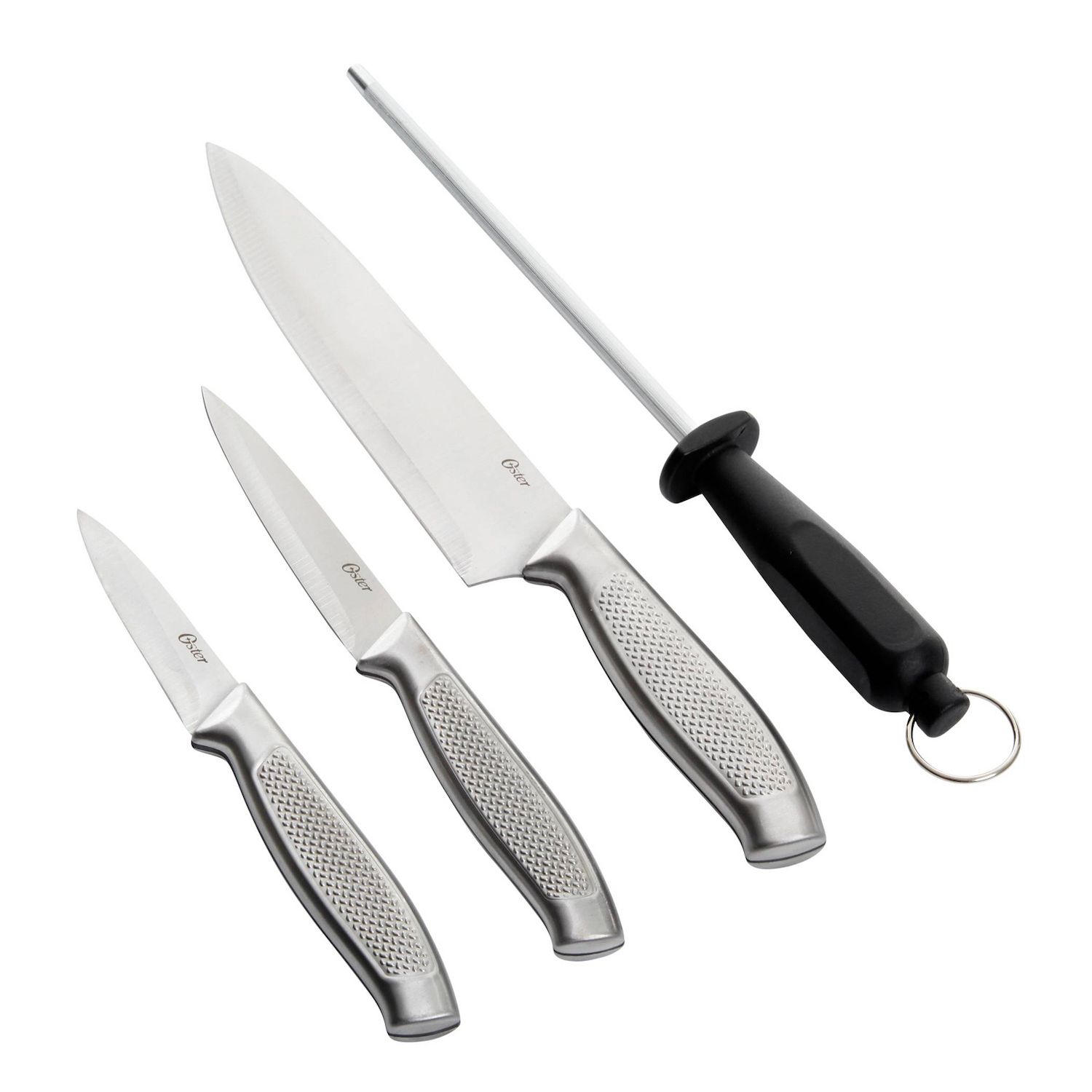 Oster Slice Craft 2 Piece Stainless Steel Santoku Knife Set in Black in  2023