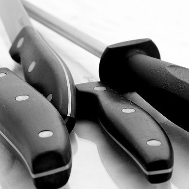 Oster Cocina Granger 4 Piece Stainless Steel Blade Cutlery Set in Black