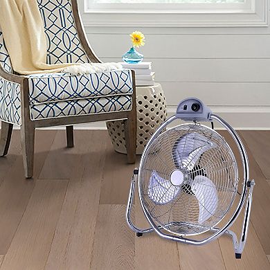 Optimus 20 in. Grade Oscillating High Velocity Fan with Chrome Grill