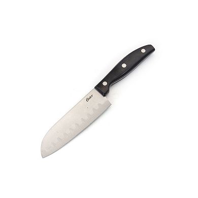 Oster Cocina Granger 2 Piece Stainless Steel Santoku Knife Set with Black Handles