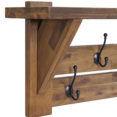 Alaterre Furniture Bethel Bench & Coat Hook 2-piece Set