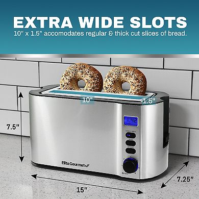 Elite 4-Slice Stainless Steel Digital Toaster