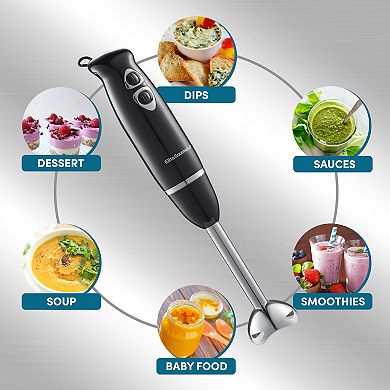 Elite 2-Speed Immersion Hand Blender with Detachable Wand