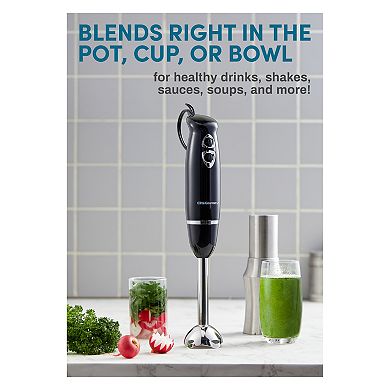 Elite 2-Speed Immersion Hand Blender with Detachable Wand