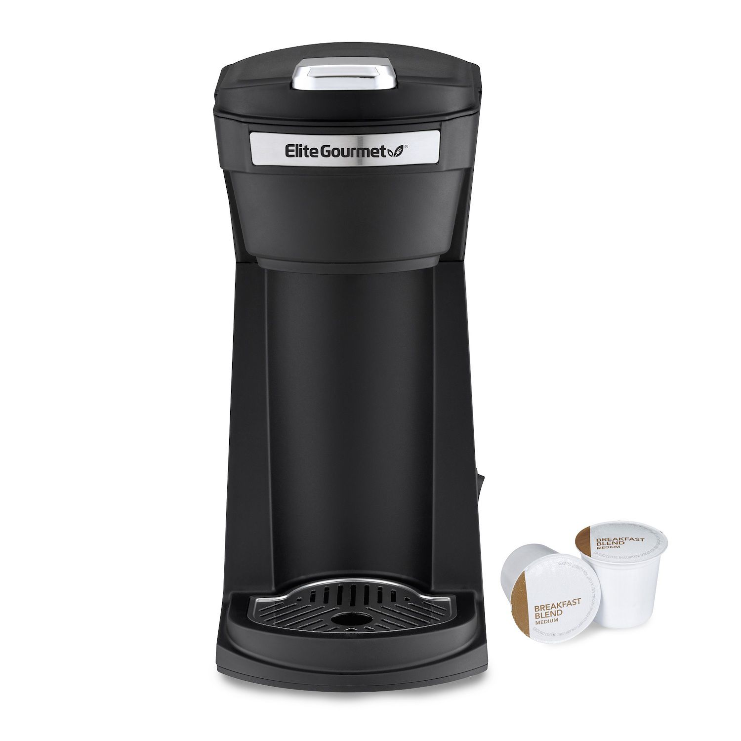 Elite Gourmet Single Serve Personal Coffee Maker with Stainless Steel Travel Mug