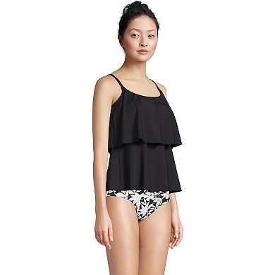 Women's Lands' End Chlorine Resistant Tiered Tankini Swimsuit Top