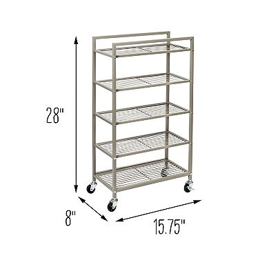 Honey-Can-Do Rolling 5-Tier Bathroom Storage Cart