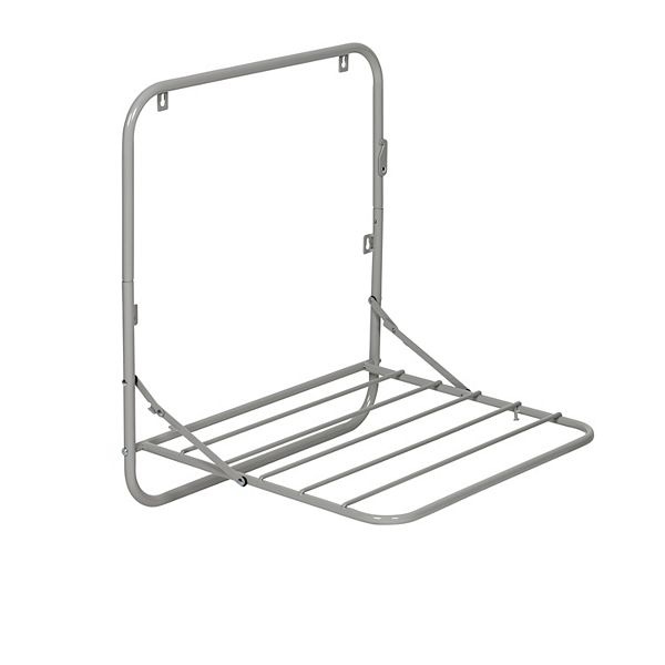 Honey-Can-Do Folding Steel Over-the-Door Mount or Wall Mount Clothes Drying Rack, Grey