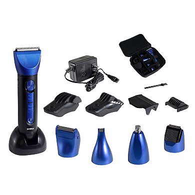 Optimus 15 Piece Wet/Dry Multi-Use Clipper and Trimmer, Blue/Black by Optimus
