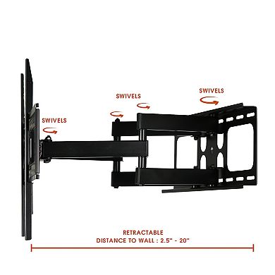 MegaMounts Full Motion Double Articulating Wall Mount for 32 to 70 Inch Screens