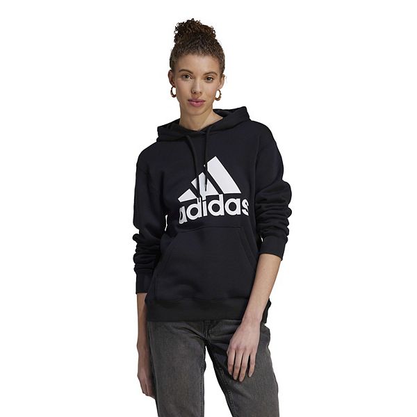 Women's adidas Essentials Big Logo Fleece Hoodie - Black (MEDIUM)