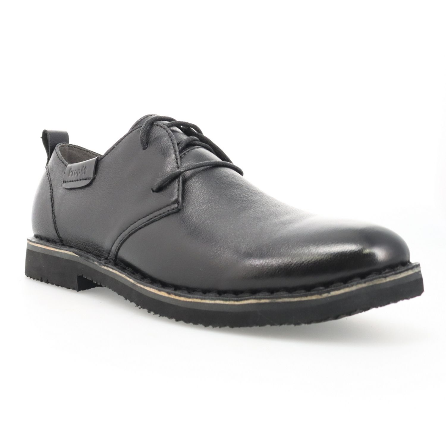 Мужские туфли Propet Finn Leather Dress Shoes, цвет: Чёрный — фото 1