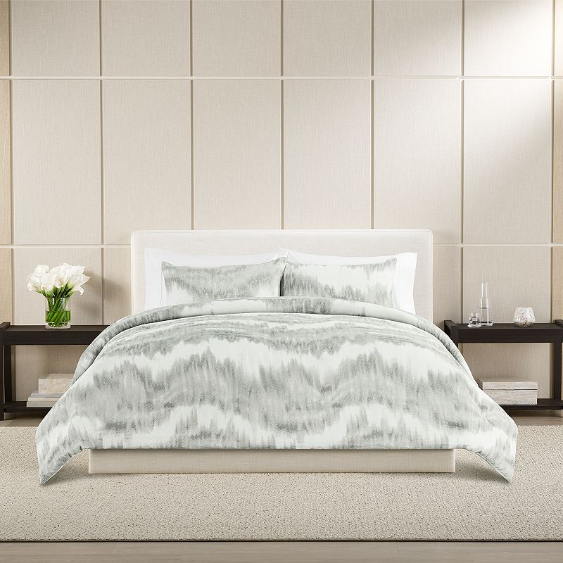 Simply Vera Vera Wang Evening Haze Comforter Set with Shams, Med Grey, Full