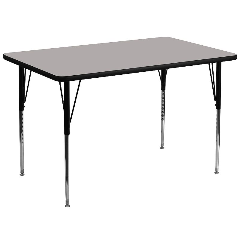 Flash Furniture Wren Rectangular Adjustable Activity Table, Grey