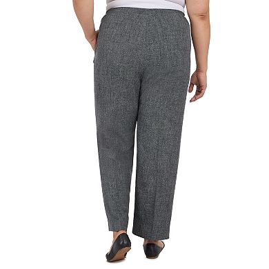 Women's Alfred Dunner Theater District Mélange Pull-On Straight-Leg Pants