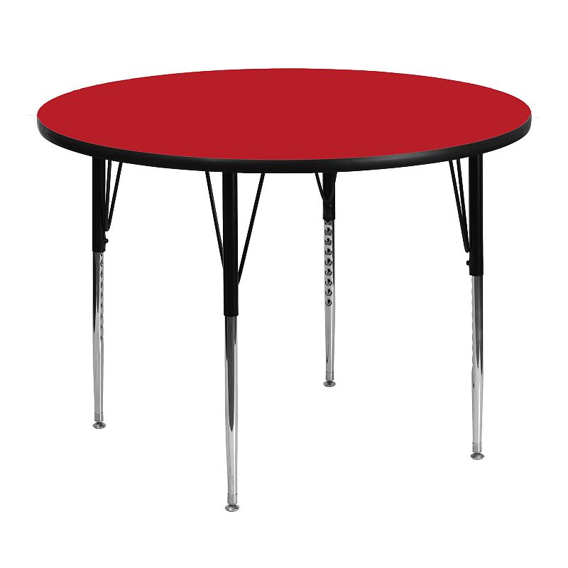Flash Furniture Wren Round Adjustable Activity Table, Red