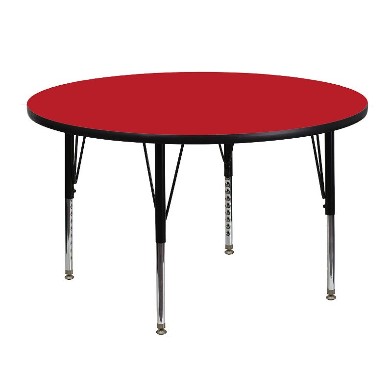 Kids Flash Furniture Wren Round Short Adjustable Activity Table, Red