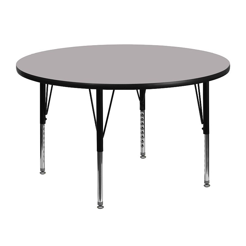 Kids Flash Furniture Wren Round Short Adjustable Activity Table, Grey