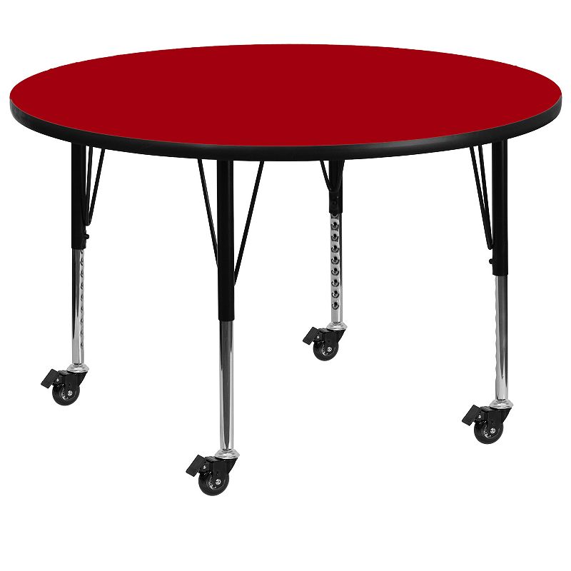 Kids Flash Furniture Wren Round Short Adjustable Activity Table, Red