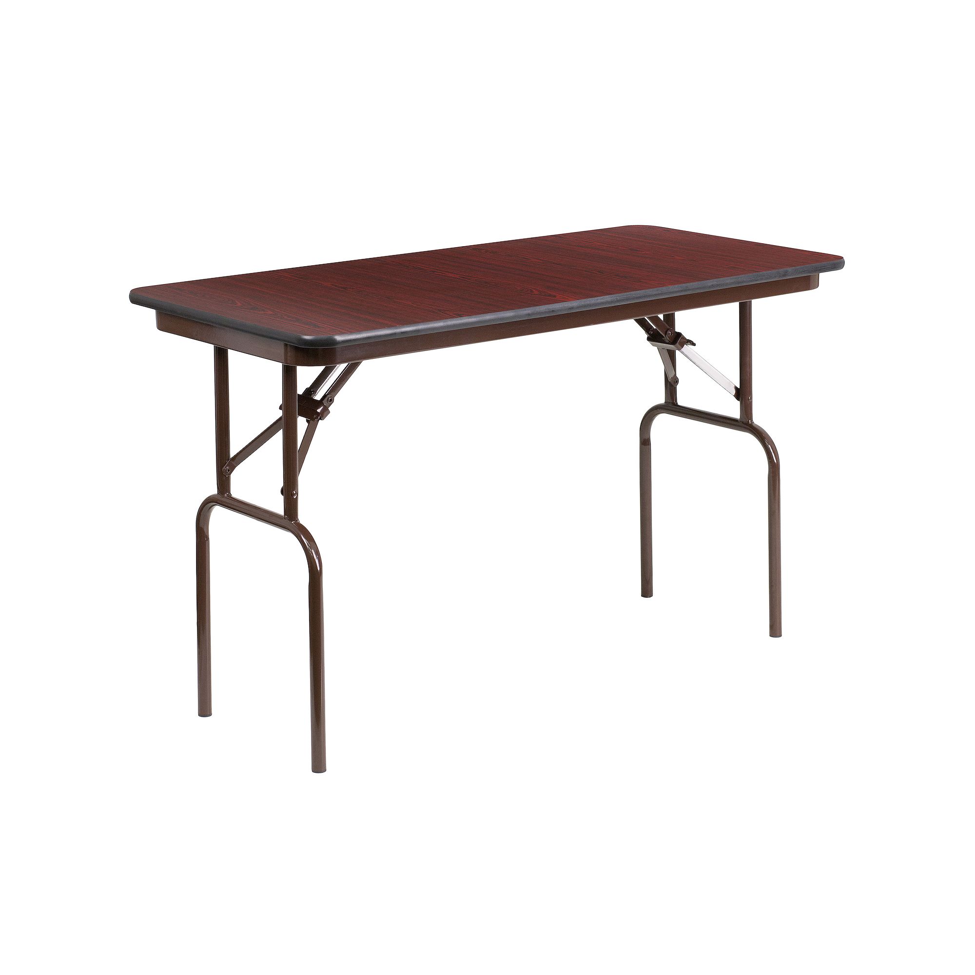 Flash Furniture Frankie 4-Foot Folding Banquet Table, Brown
