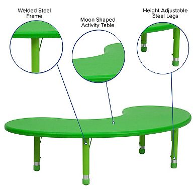 Flash Furniture Wren Half-Moon Adjustable Activity Table