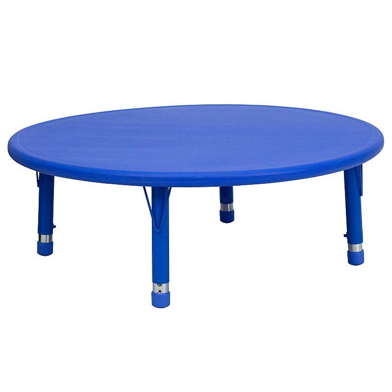 Kids Flash Furniture Wren Round Adjustable Activity Table, Blue