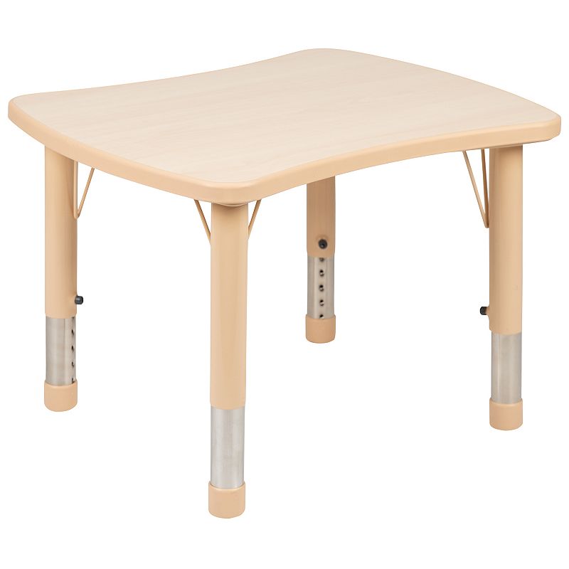 Kids Flash Furniture Wren Rectangular Adjustable Activity Table, Natural